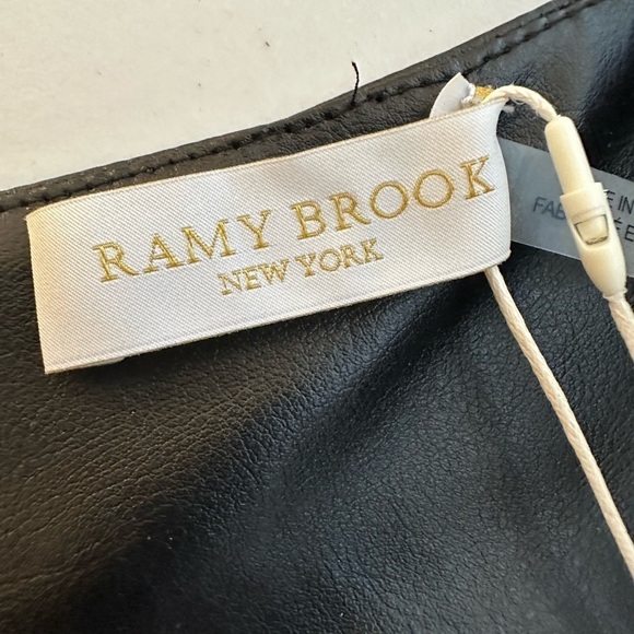 Ramy Brook Ines Faux Leather Dress Size 4 NWT - Picture 5 of 15